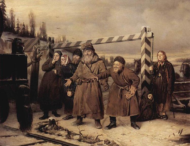 Vasily Perov An der Eisenbahn oil painting image